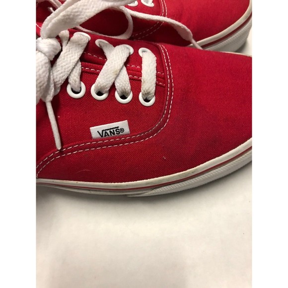 Vans Authentic™ Core Classics Red Canvas Sneakers Size 10.5 - Picture 3 of 7